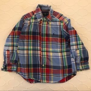 Ralph Lauren Polo Plaid Shirt, 4/4T